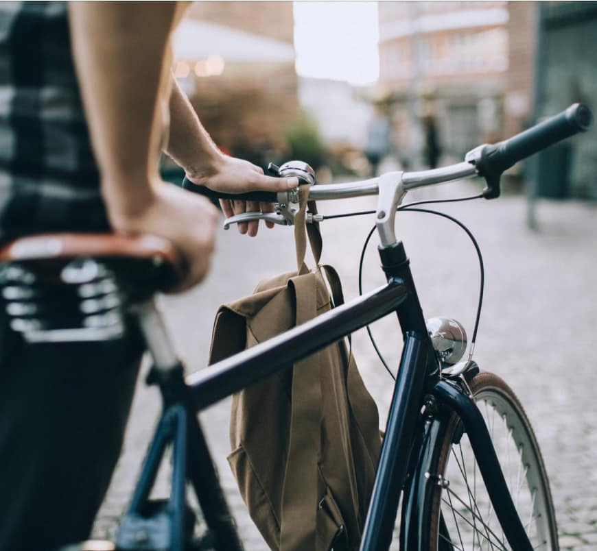 Résidents de Bavière Liège se déplaçant à vélo